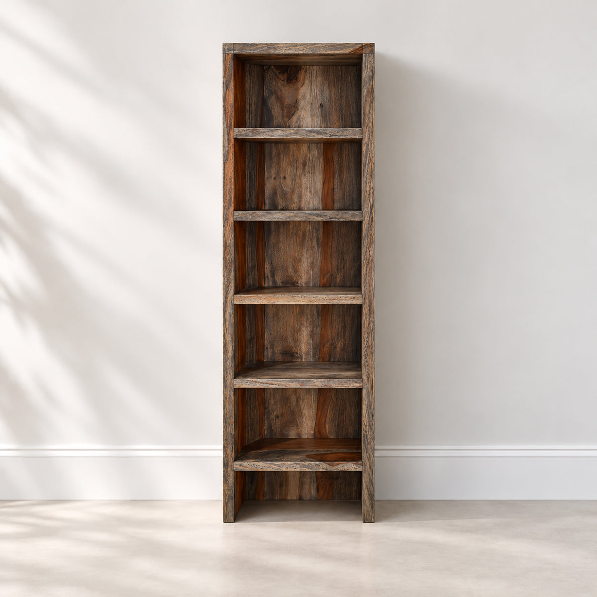 Solid Sheesham CD/DVD Rack/Tower - Narrow Bookcase