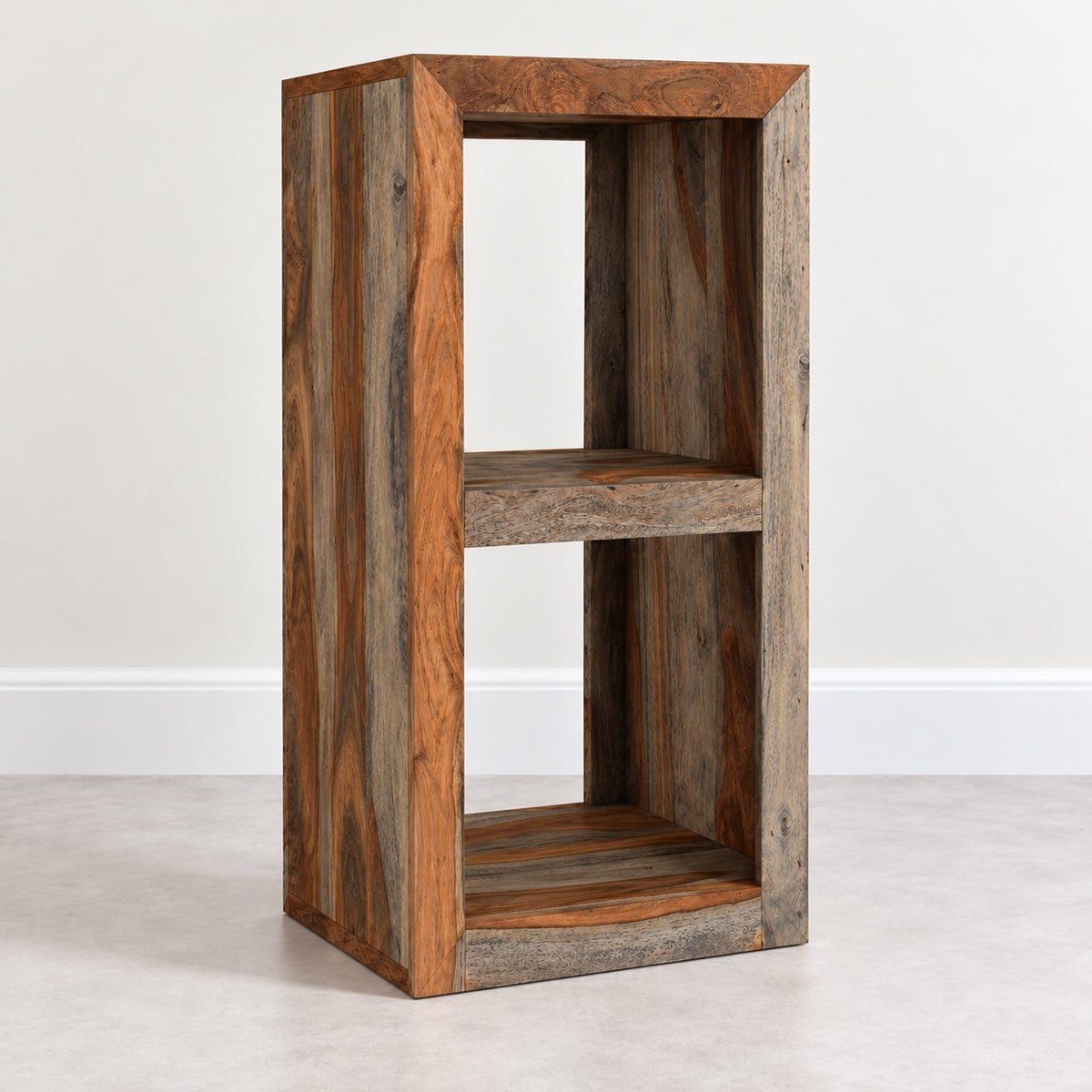 Solid Sheesham Wood Two Hole Cube - GOA