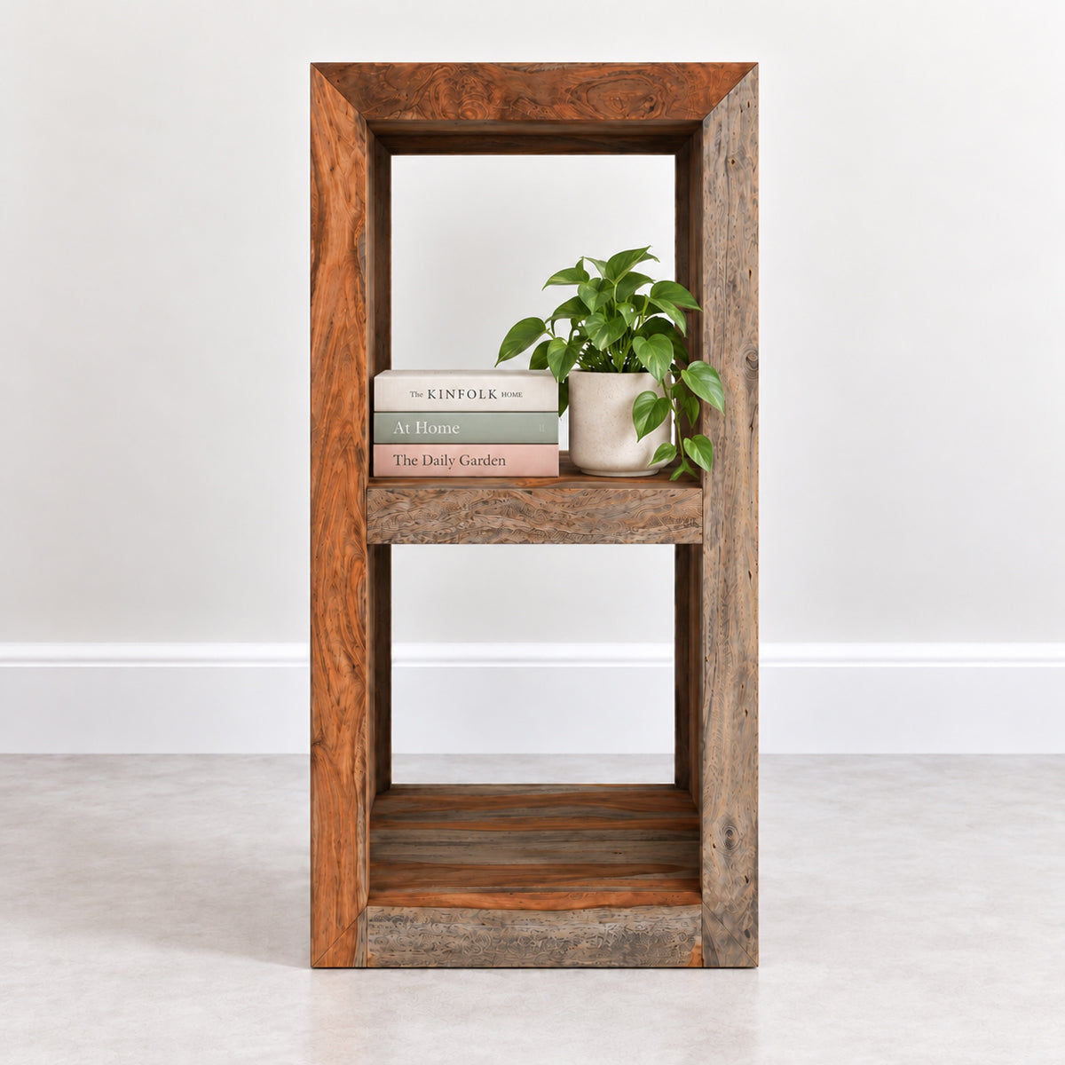 Solid Sheesham Wood Two Hole Cube - GOA