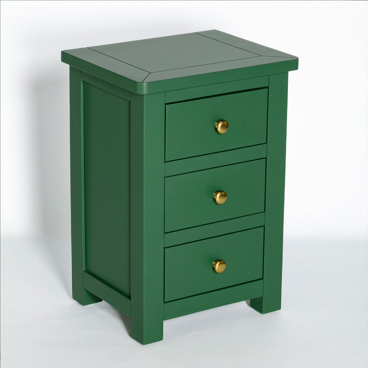 Manor Green 3 Drawer Bedside Table