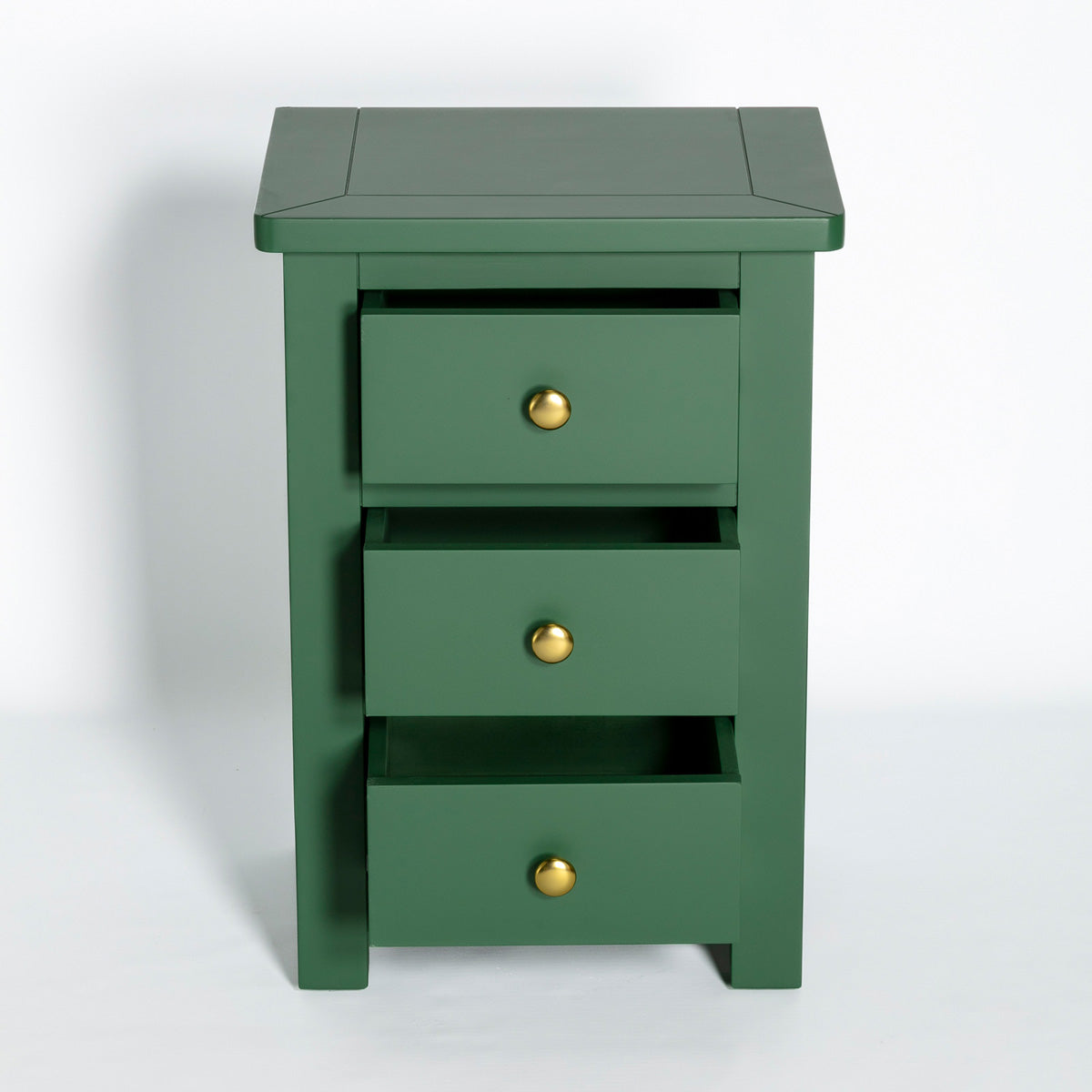 Duchy Green Nachttisch mit 3 Schubladen