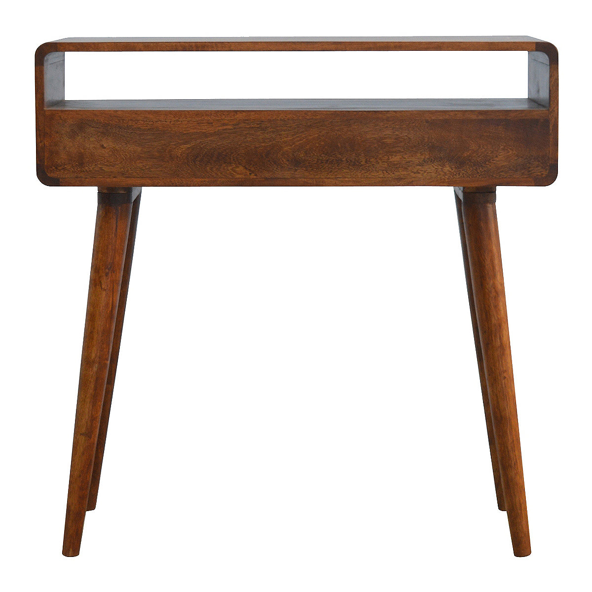 Chestnut Curved Console Table