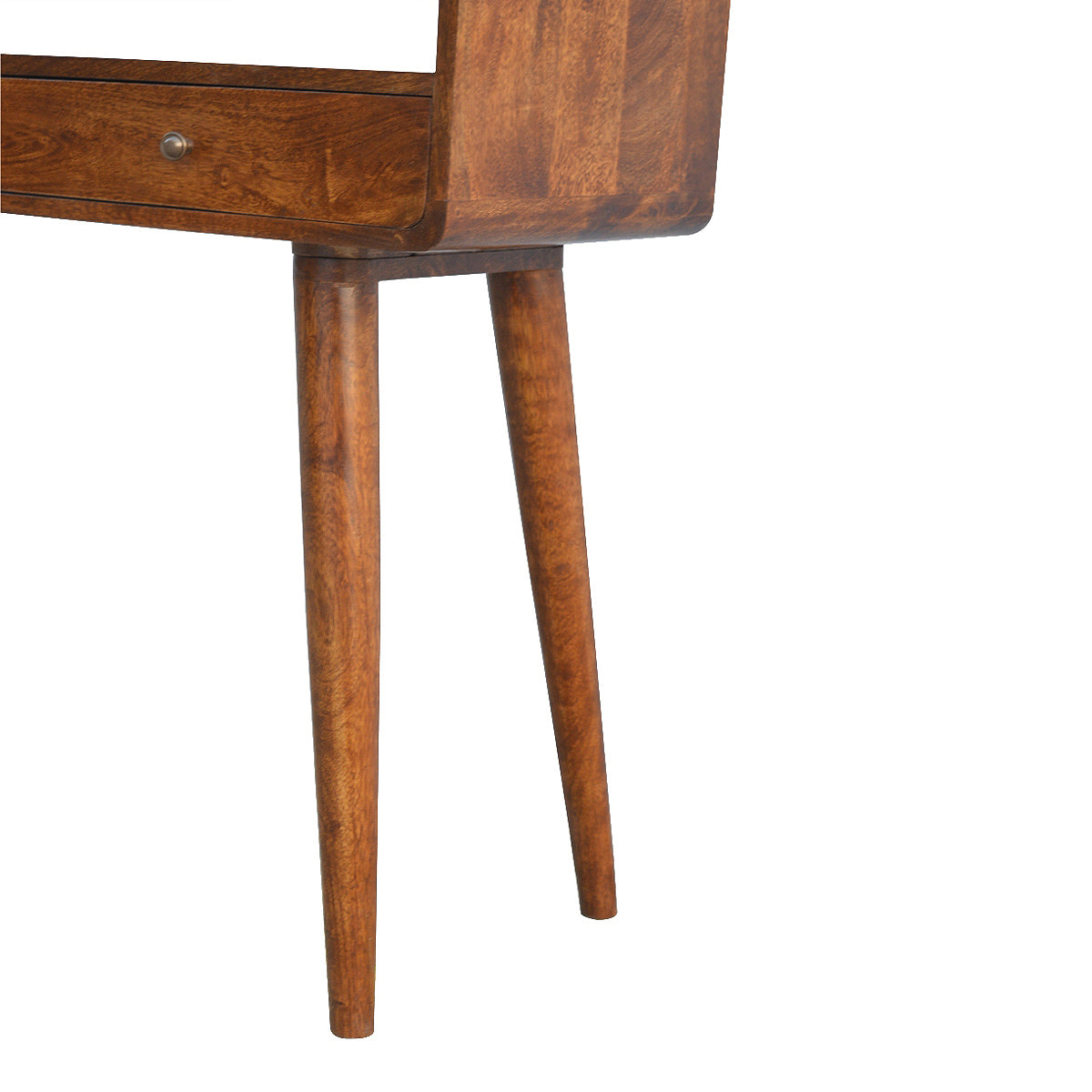 Chestnut Curved Console Table