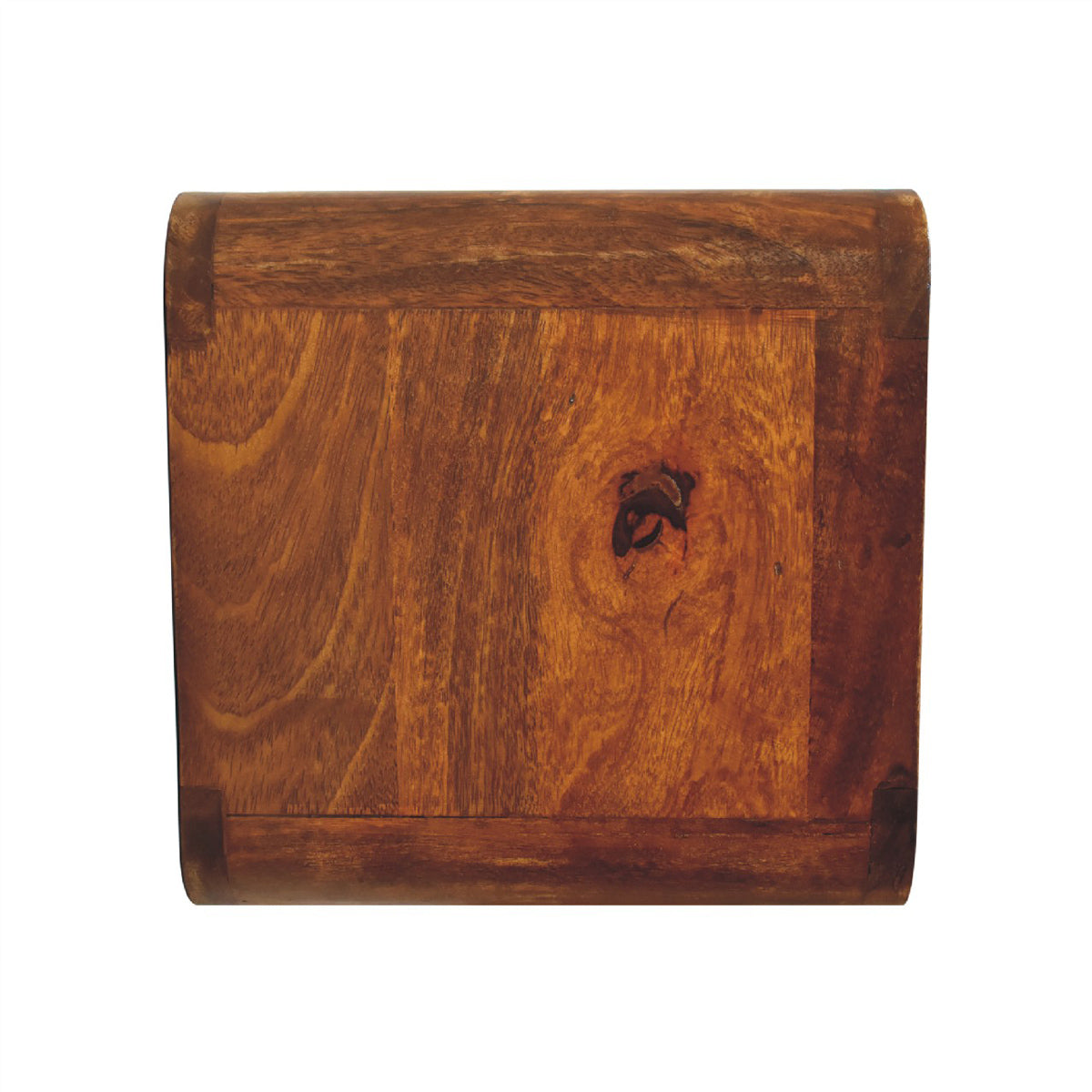 Mini Curve Floating Bedside Table - Chestnut Finish - 2 Drws