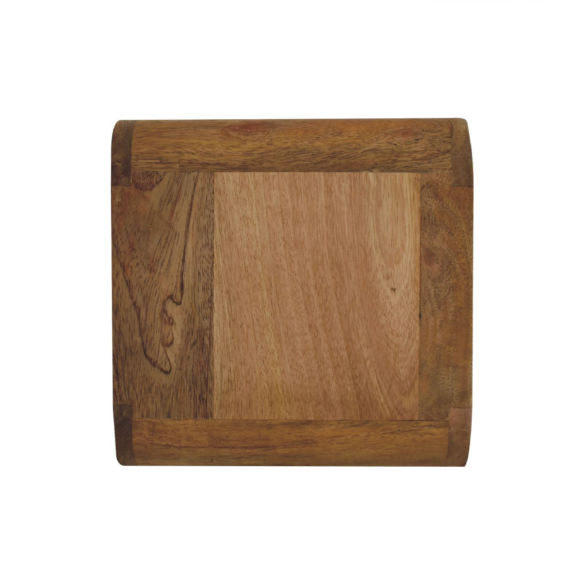 Mini Curve Floating Bedside Table - Oak ish Finish - 2 Drw