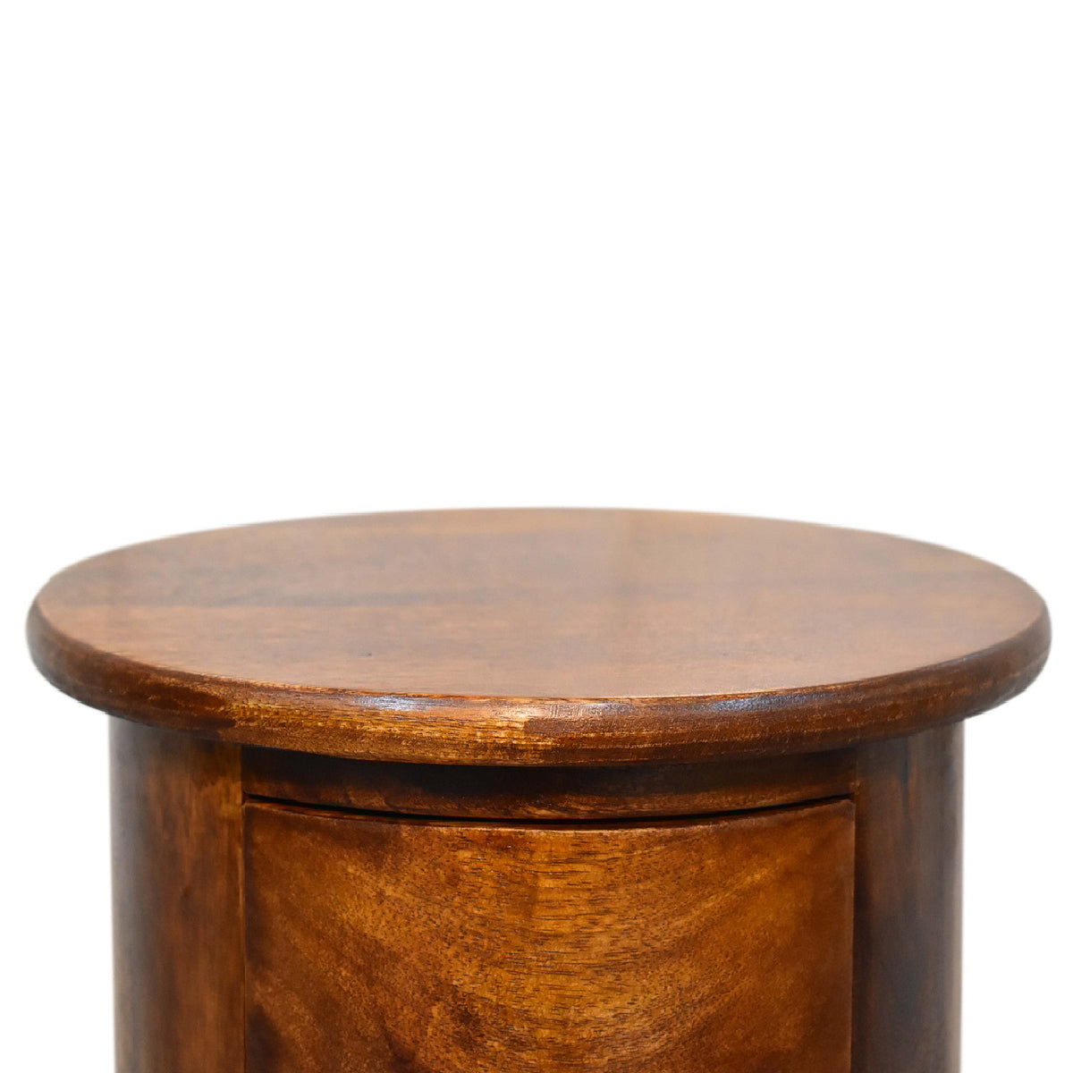 Mini 2 Drawer Classic Drum Chest - Chestnut Finish - H:40cm