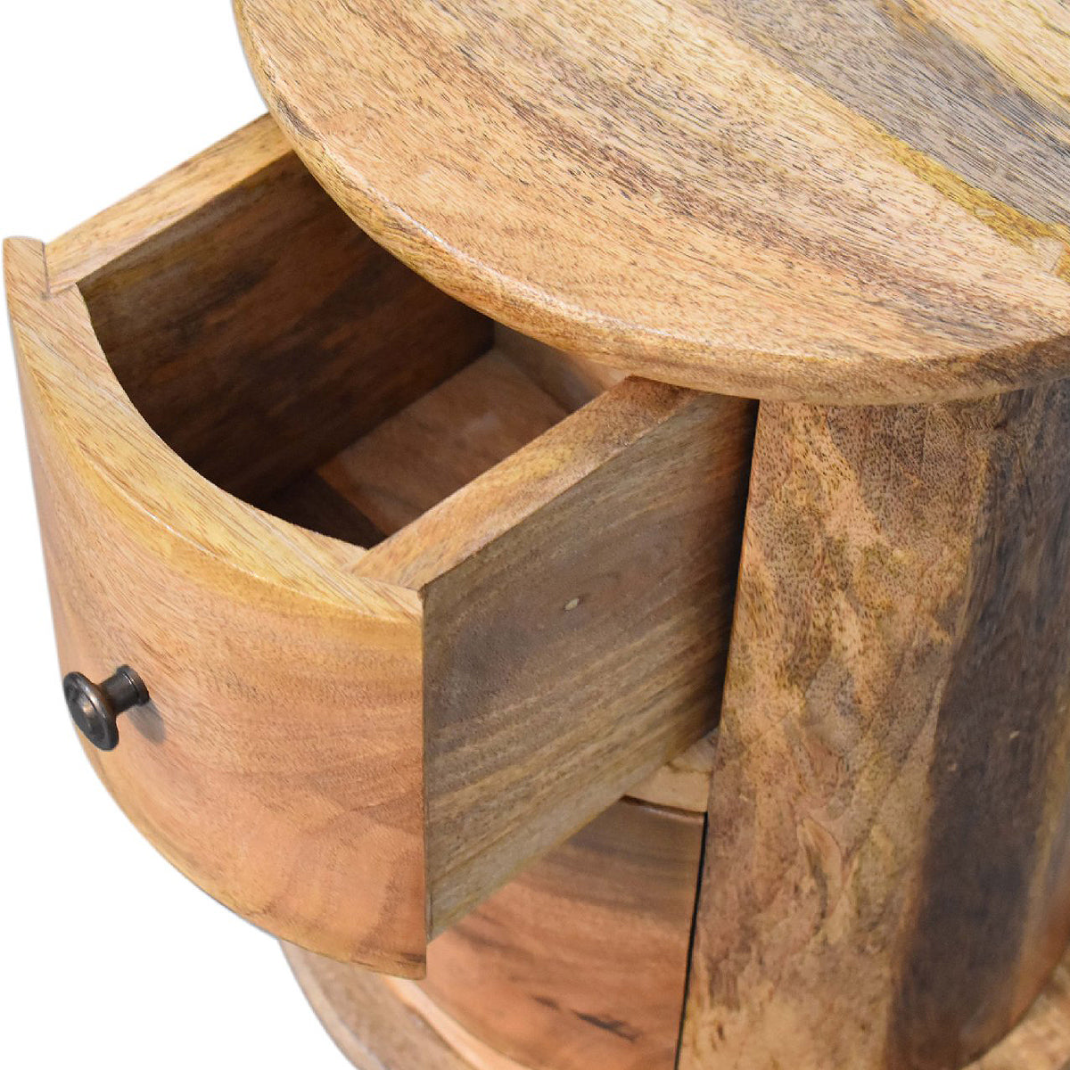 Mini 2 Drawer Classic Drum Chest - Mango Wood - H:40cm