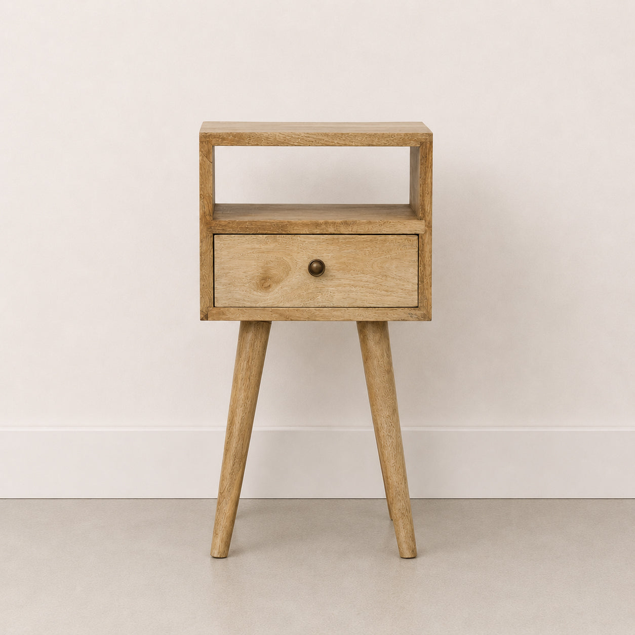 Mini Oak-Ish Bedside Table / Mango Wood