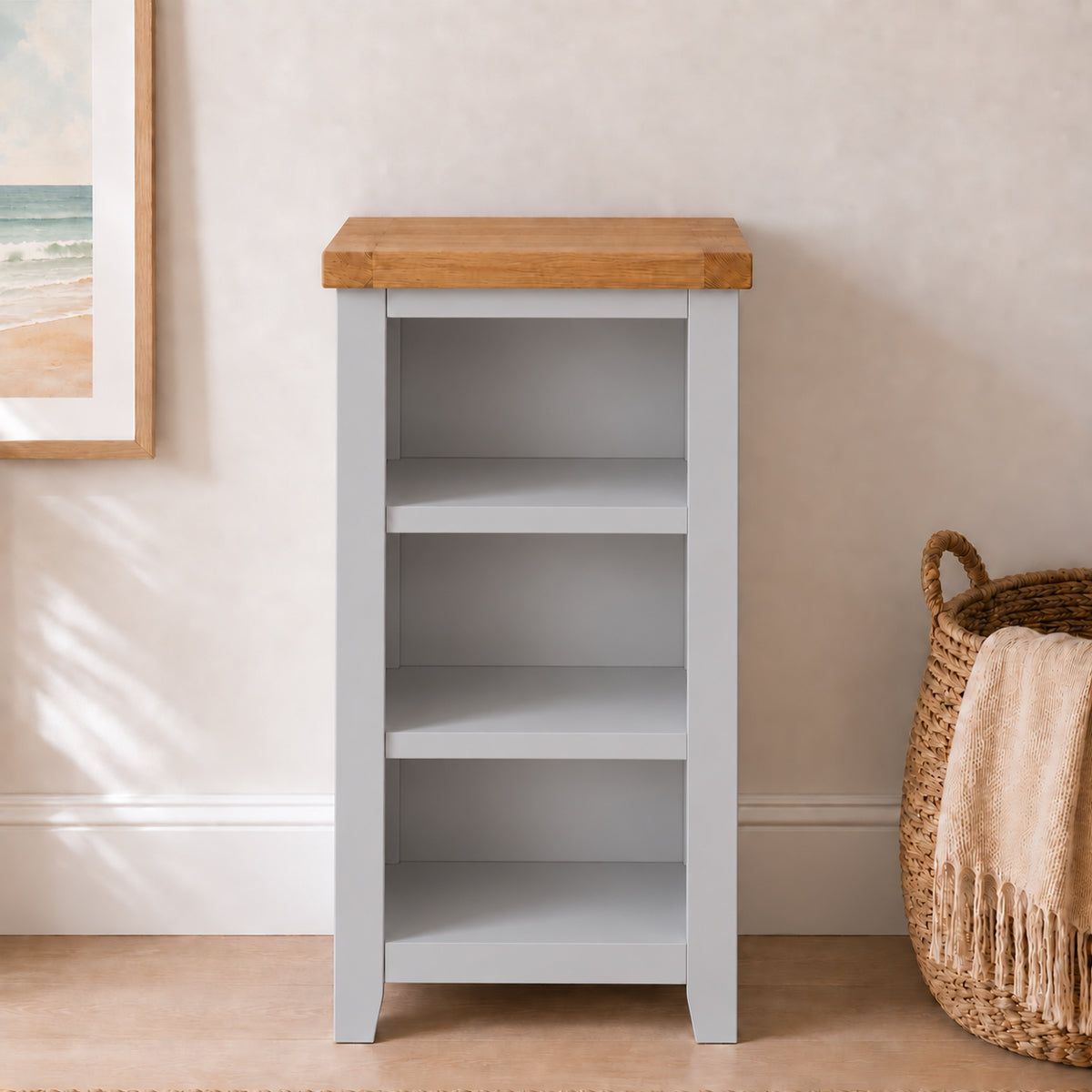 Cornish Grey Small Bookcase