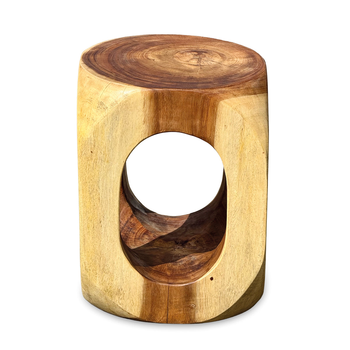 Olive Lamp Table - Solid Suar Wood