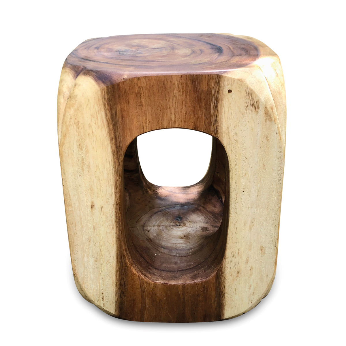 Olive Lamp Table - Solid Suar Wood