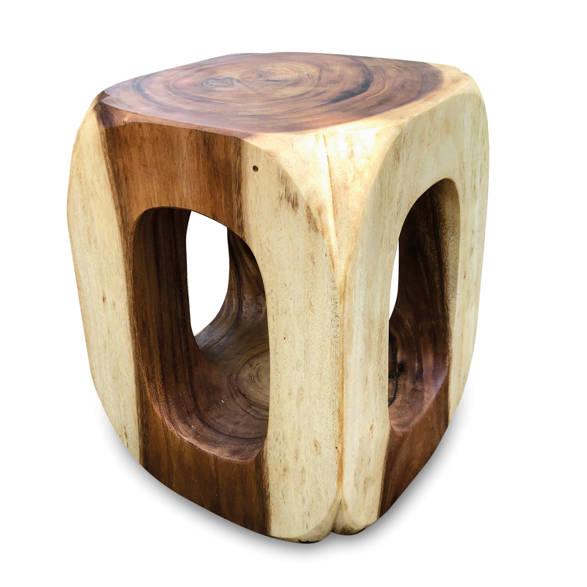 Olive Lamp Table - Solid Suar Wood