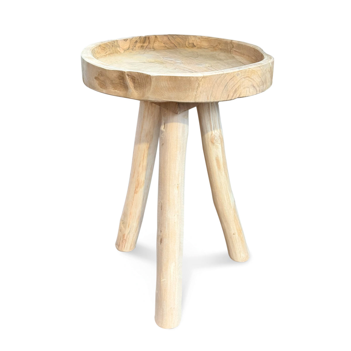 3 Leg Tray Lamp Table - Solid Teak