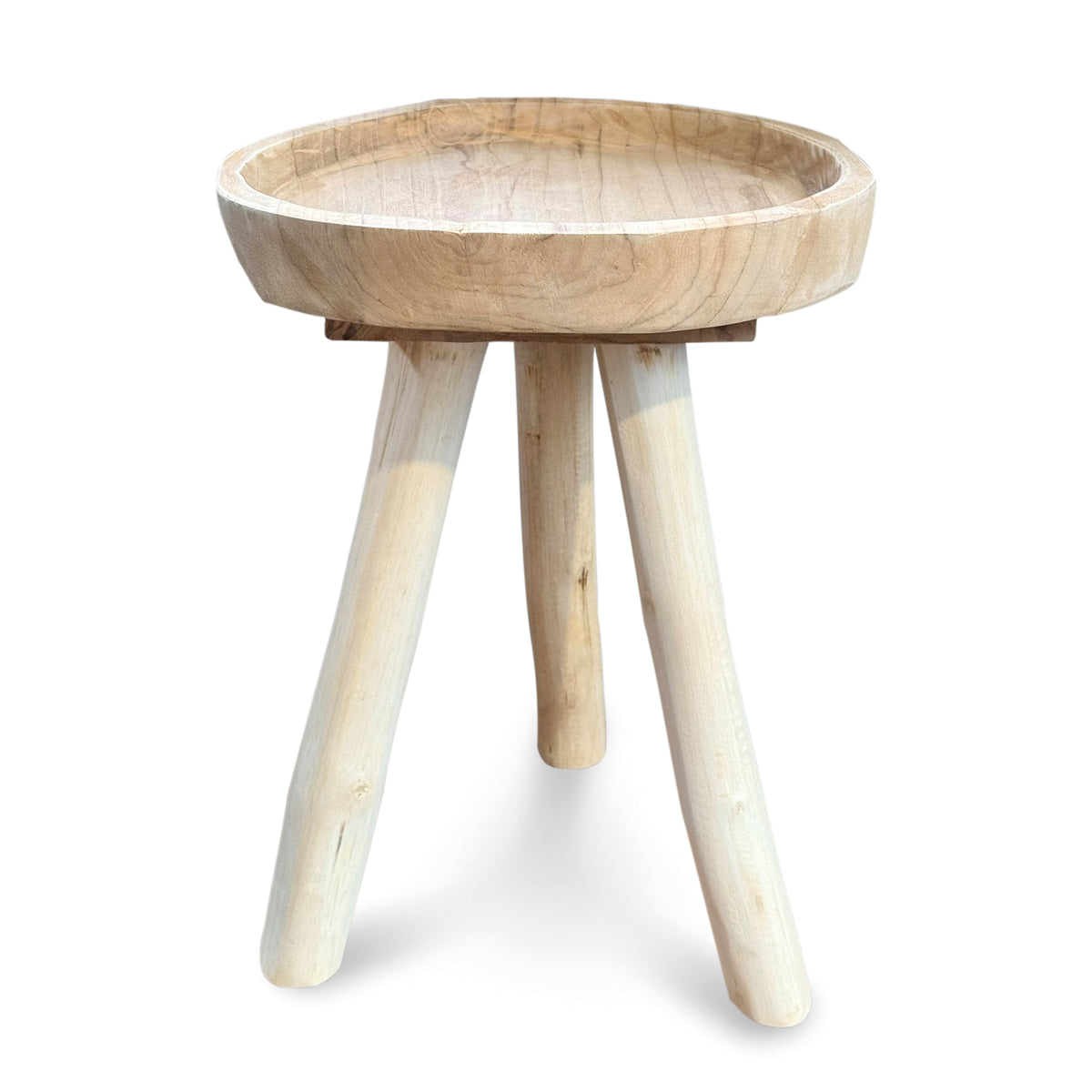3 Leg Tray Lamp Table - Solid Teak