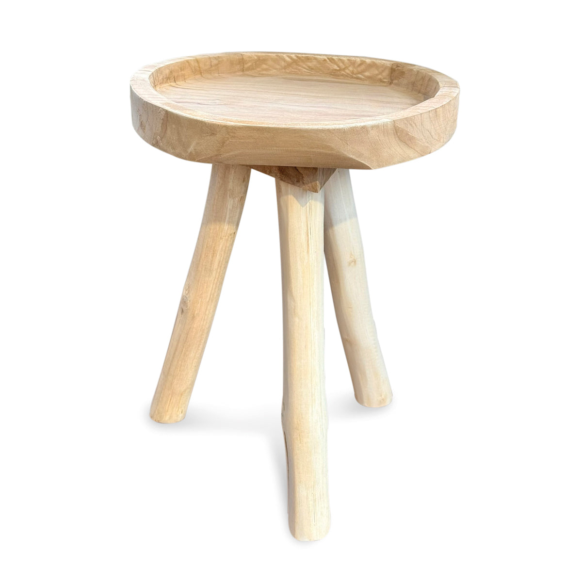 3 Leg Tray Lamp Table - Solid Teak