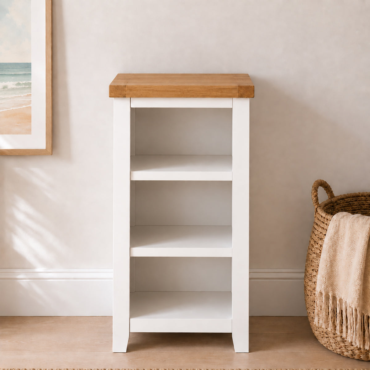 Cornish White Small Bookcase