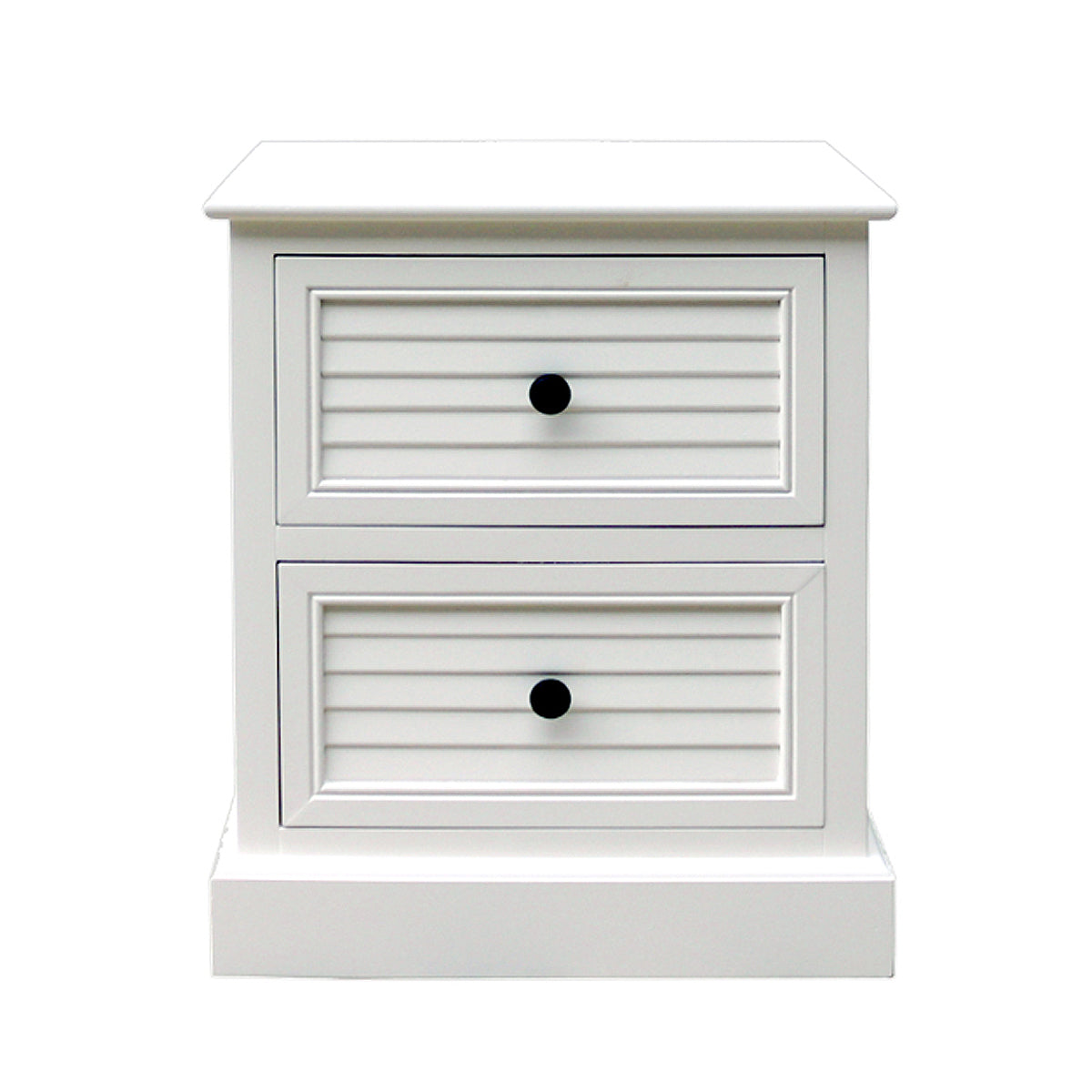 Elise White 2 Drawer Bedside Table
