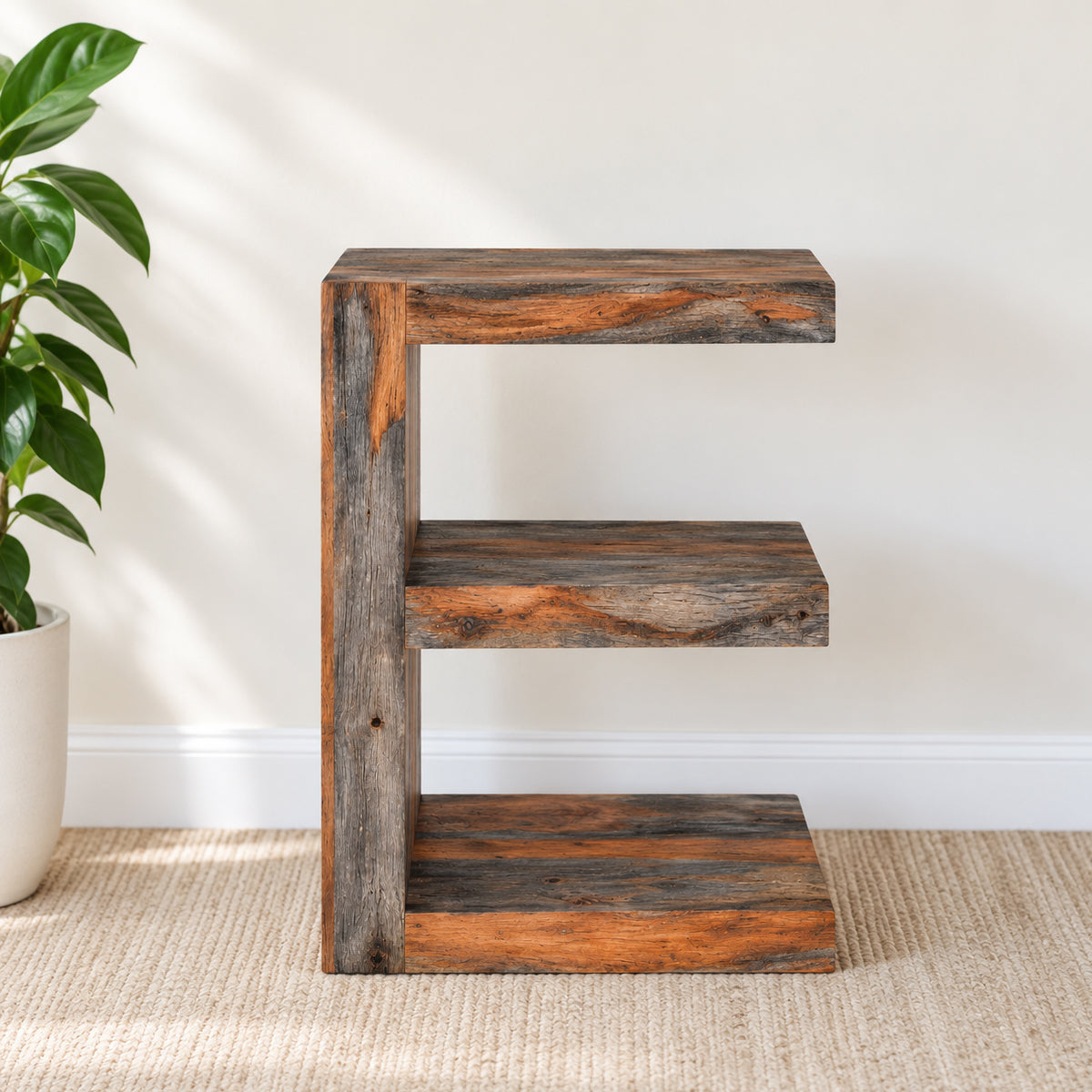 Solid Sheesham Wood E Lamp Table - Goa