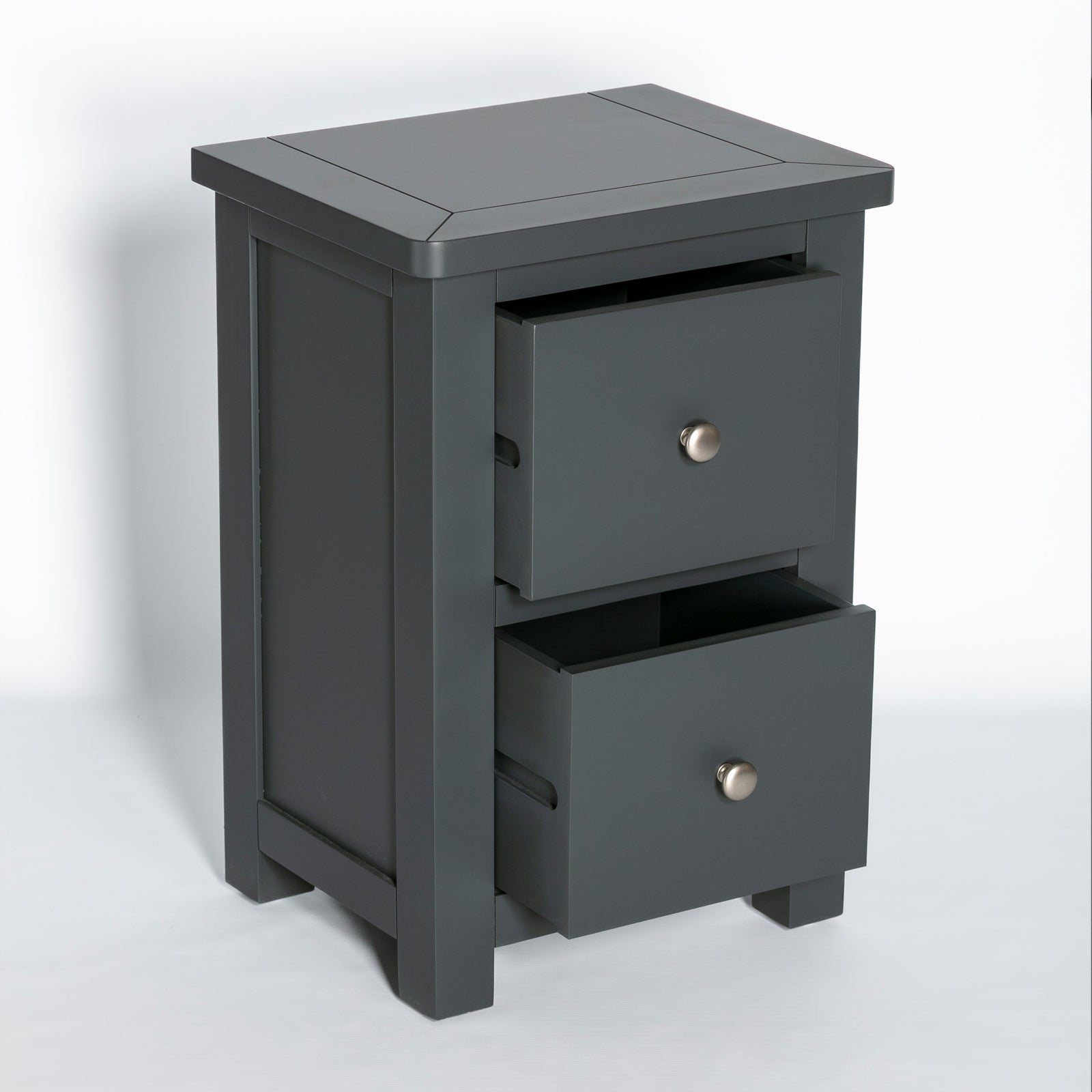 Gray 2 drawer nightstand deals