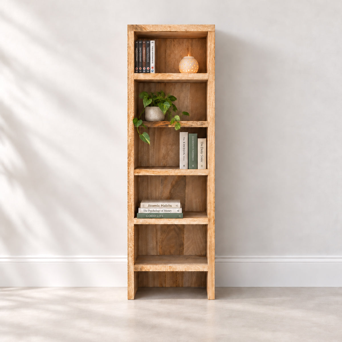 Cube Mango CD/DVD Rack/Narrow Bookcase - Mango Wood