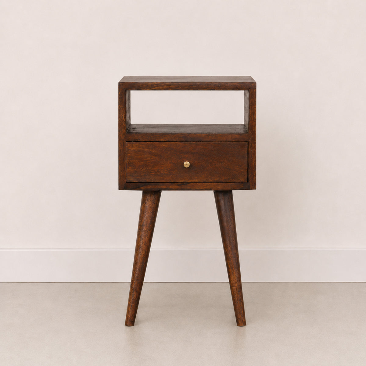 Mini Chestnut Bedside Table / Mango Wood