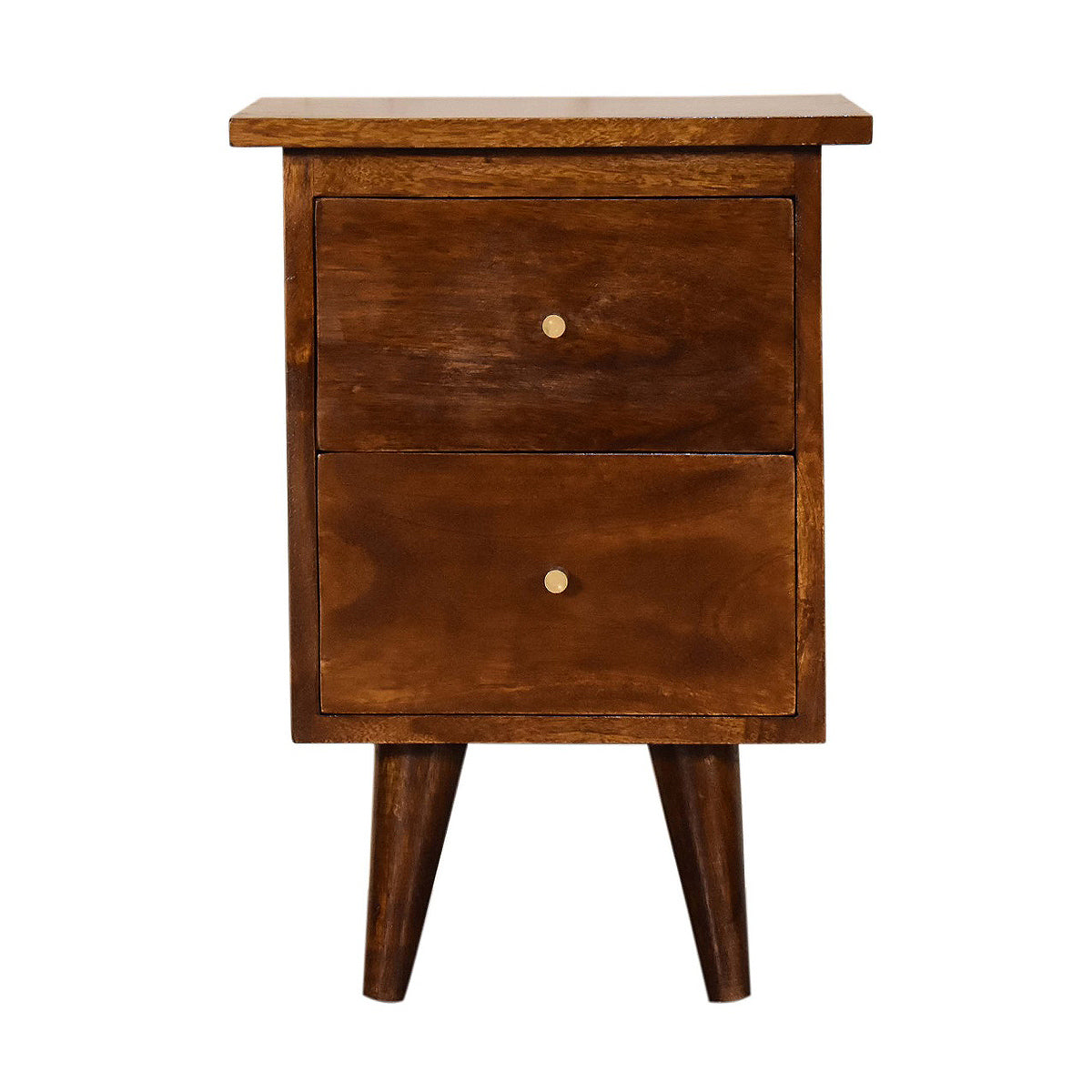 Chestnut Artisan Bedside Table / Mango Wood