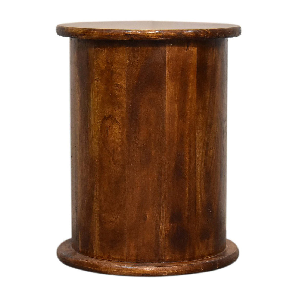 Mini 2 Drawer Classic Drum Chest - Chestnut Finish - H:40cm