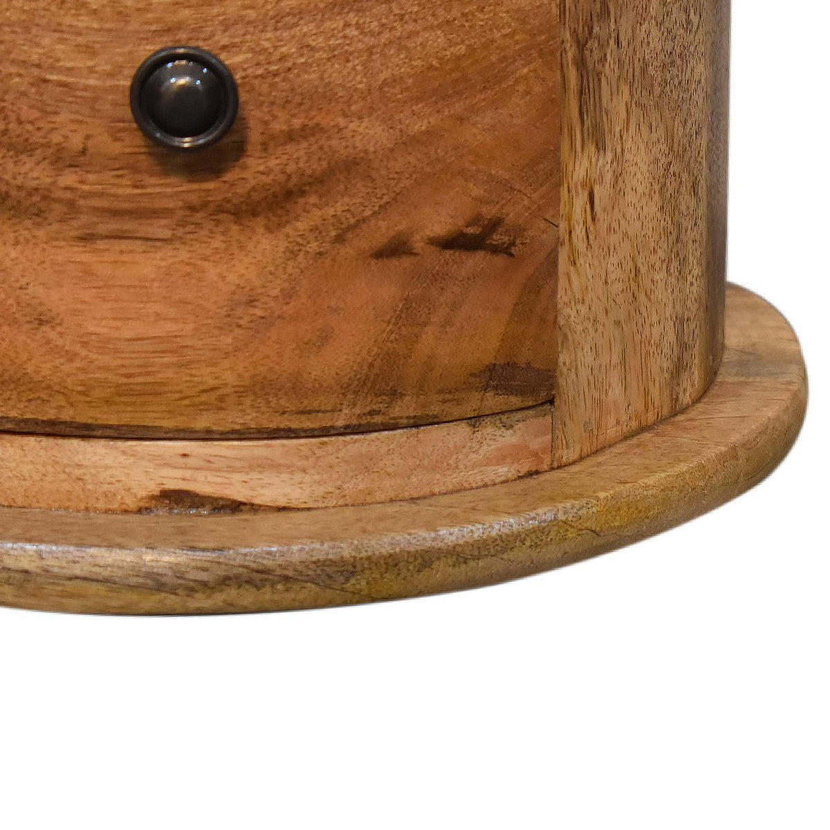 Mini 2 Drawer Classic Drum Chest - Mango Wood - H:40cm