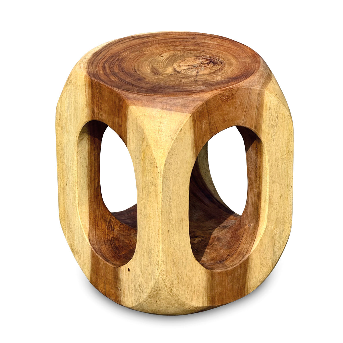 Olive Lamp Table - Solid Suar Wood