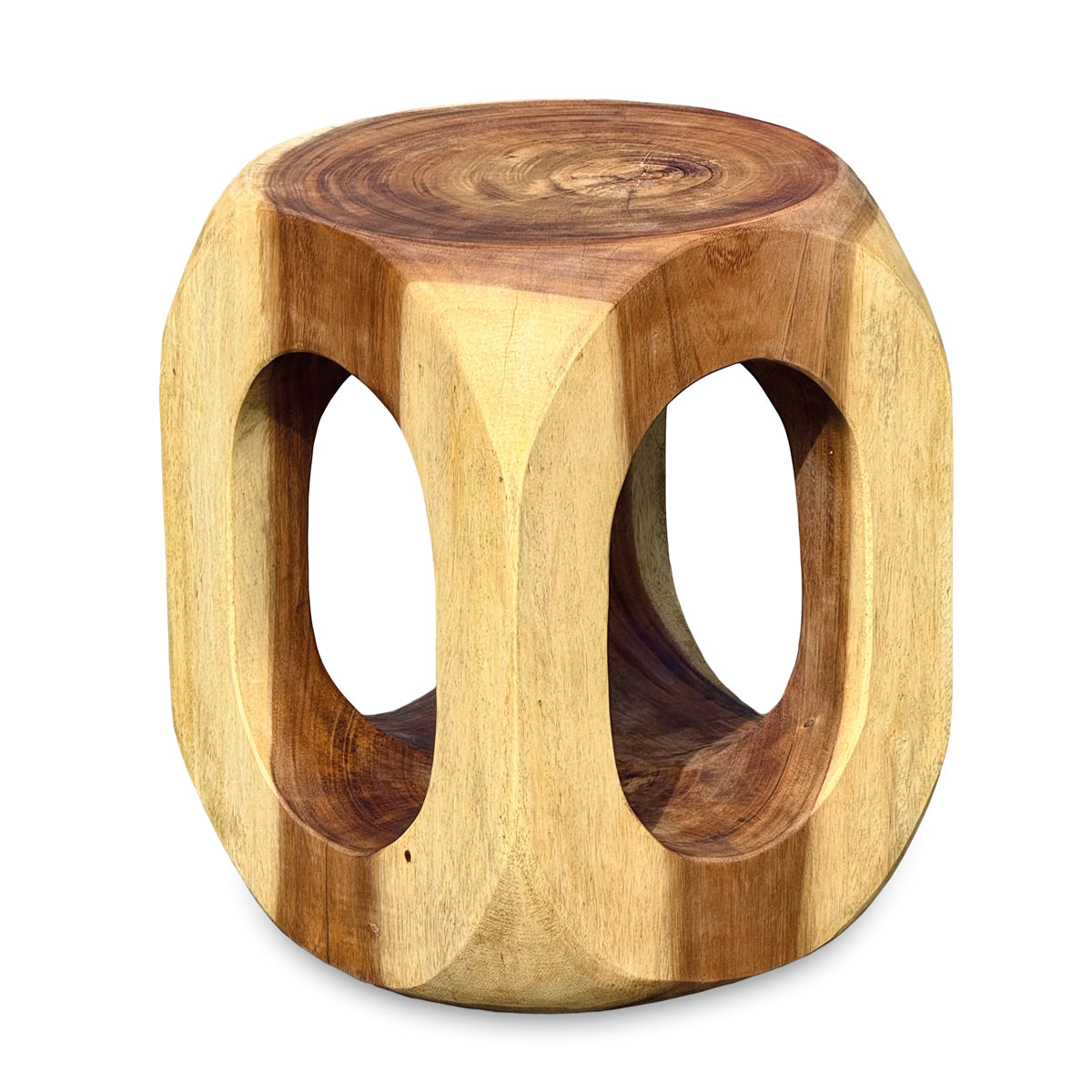 Olive Lamp Table - Solid Suar Wood