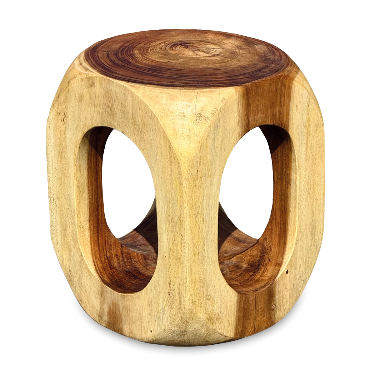 Olive Lamp Table - Solid Suar Wood