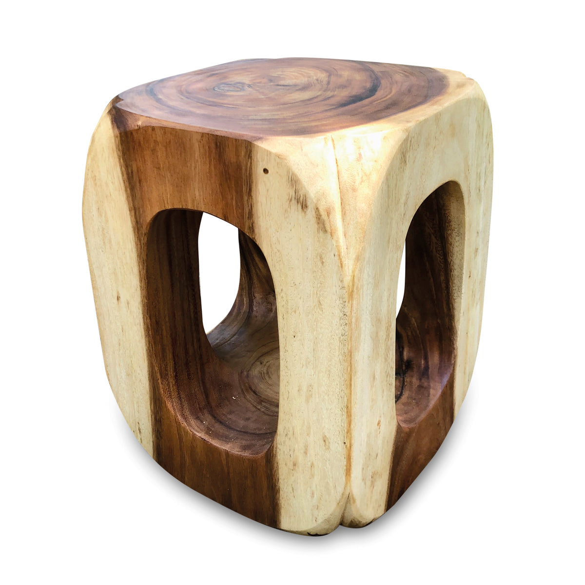 Olive Lamp Table - Solid Suar Wood