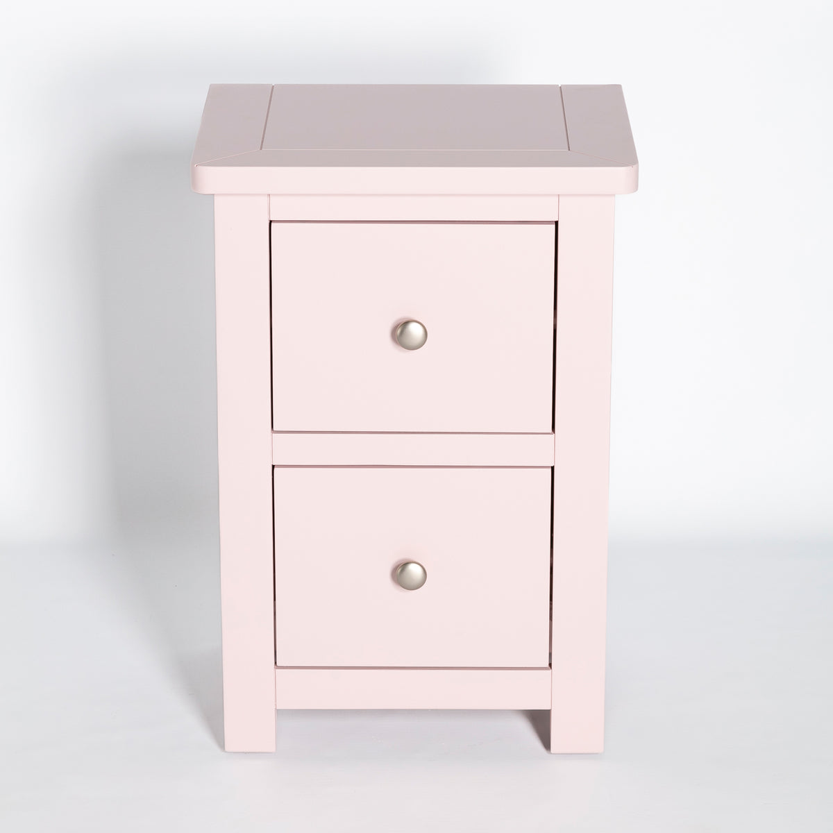 Duchy Pink 2 Drawer Bedside Table | Nightstand | Fully Assembled