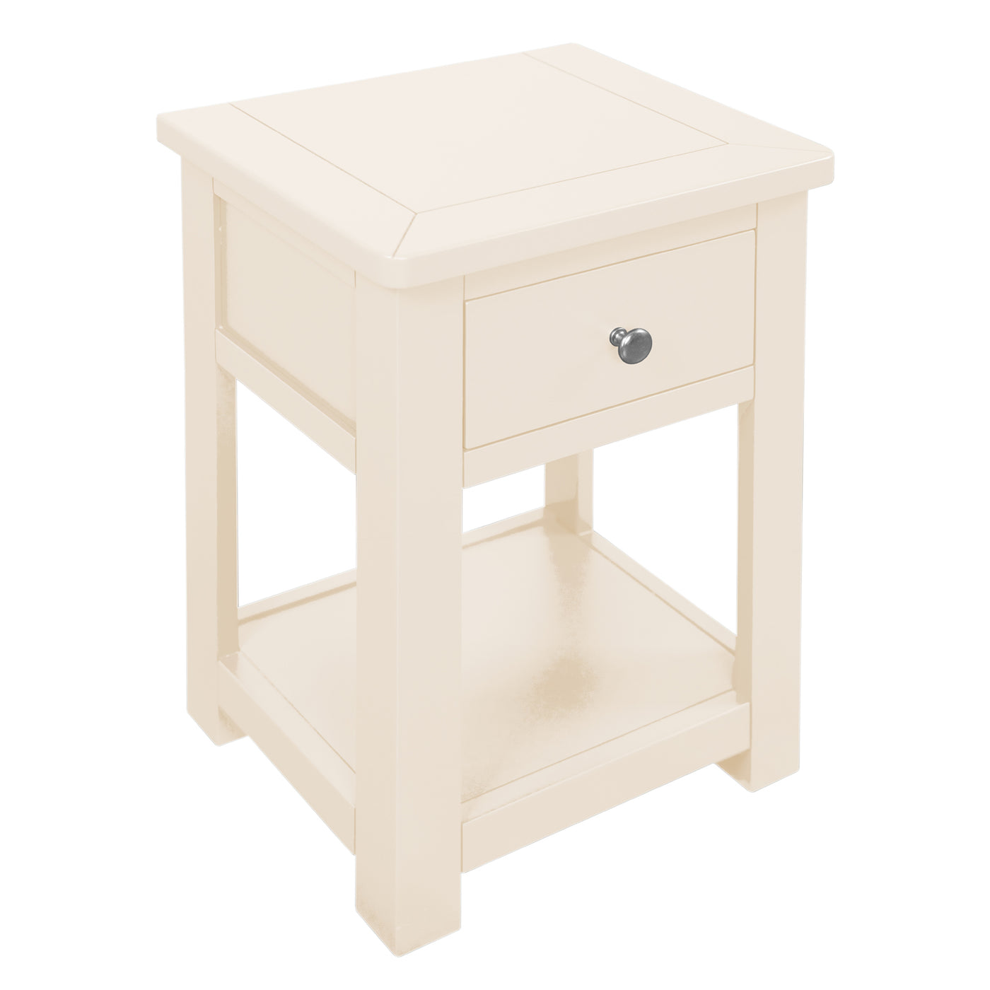 Manor Cream 1 Drawer Bedside Table Nightstand Fully Assembled