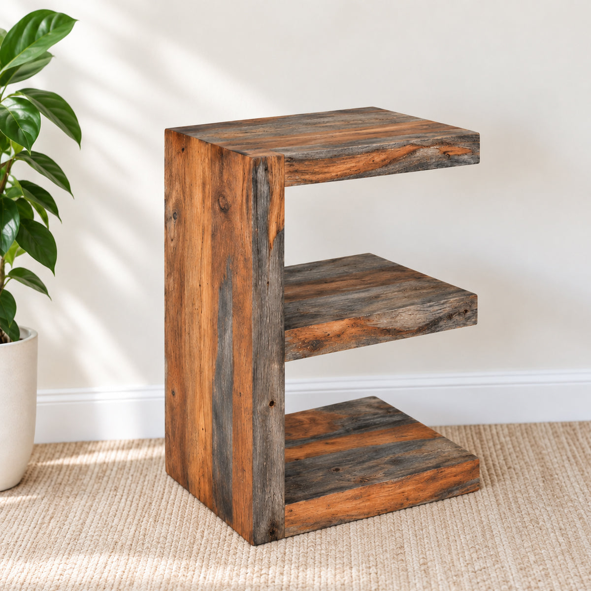 Solid Sheesham Wood E Lamp Table - Goa
