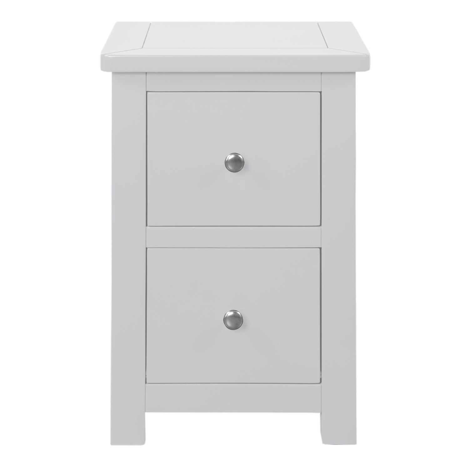 Manor Grey 2 Drawer Bedside Table
