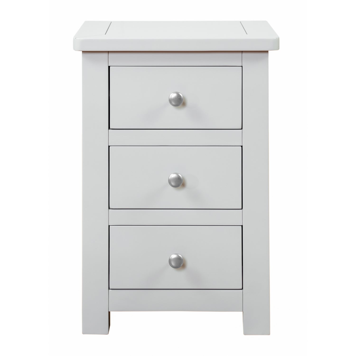 Manor Grey 3 Drawer Bedside Table